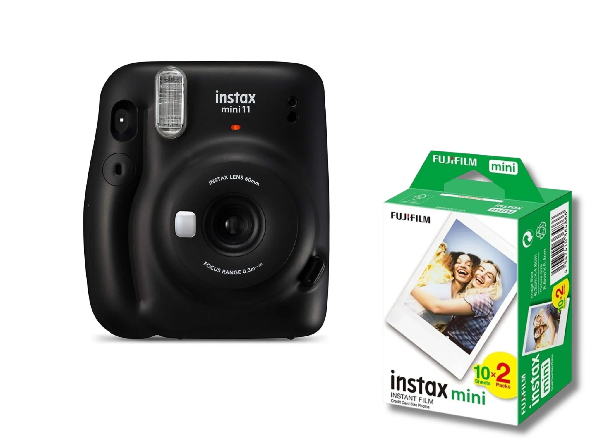 instaxmini11charcoalgrey-withcolourfilm FUNJI INSTAX PACK FILM MINI - Imagen 1