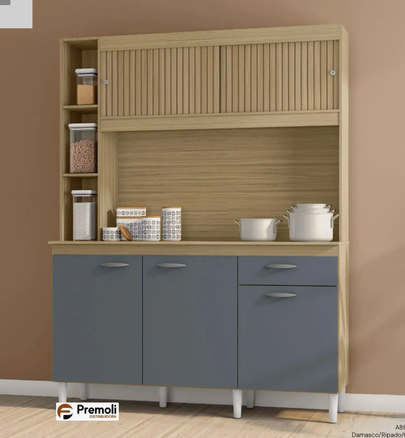 COCINA DAMASCO KIT DUDA 140 DAMASCO/RIPADO/OFF POQUEMA - Imagen 1