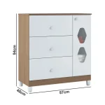 Comoda Lolly-22A BL/AMENDOA ESTRELA - Imagen 6