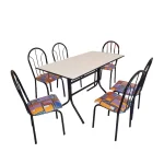JUEGO DE COMEDOR TAPIZADO 6 SILLAS