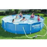 PISCINA REDONDA CON EST METALICA Y PARASOL 6473 STEEL PRO BESTWAY