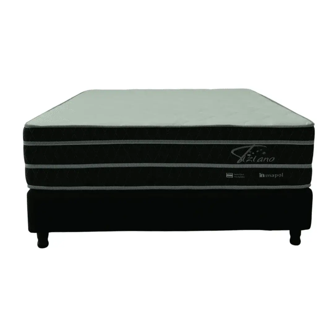 tiziano-negro-1 SOMMIER TIZZIANO 160X200 NEGRO/BEIGE - Imagen 1