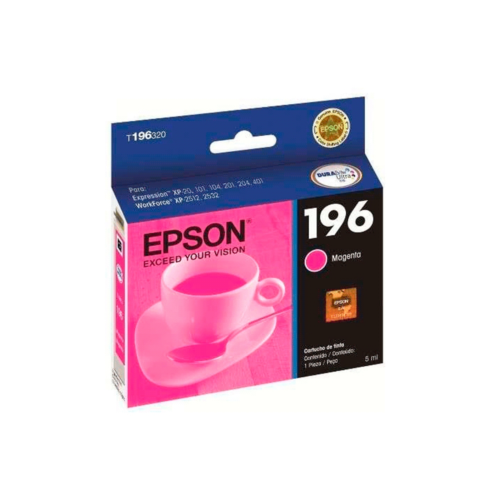 fastrax_102322_69307541175c8.jpg TINTA EPSON EXPRESSION T196320-AL MAGENTA P/XP-20-10X-20X-401/WF25XX 4ML - Imagen 1