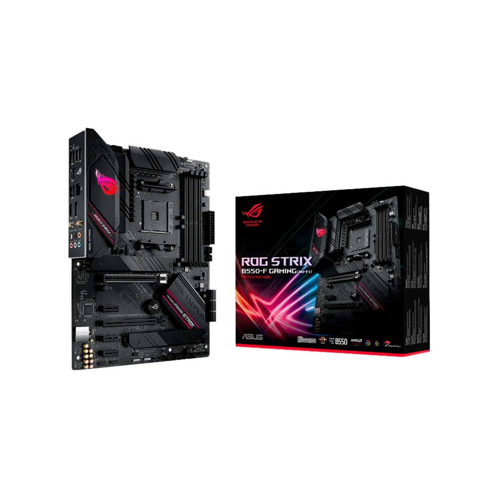 fastrax_103787_6940280a040cb.jpg PLACA MADRE ASUS AM4 B550-F GAMING WIFI ROG STRIX ASUS S/R/HDMI/DP/2M2/DDR4/USB3.2/ATX - Imagen 1
