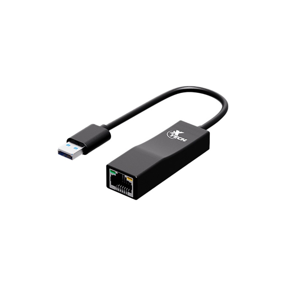 fastrax_104548_693077bb7e880.jpg ADAPTADOR USB3.0/RJ-45 M/H XTECH XTC-376 5GBPS/NEGRO - Imagen 1