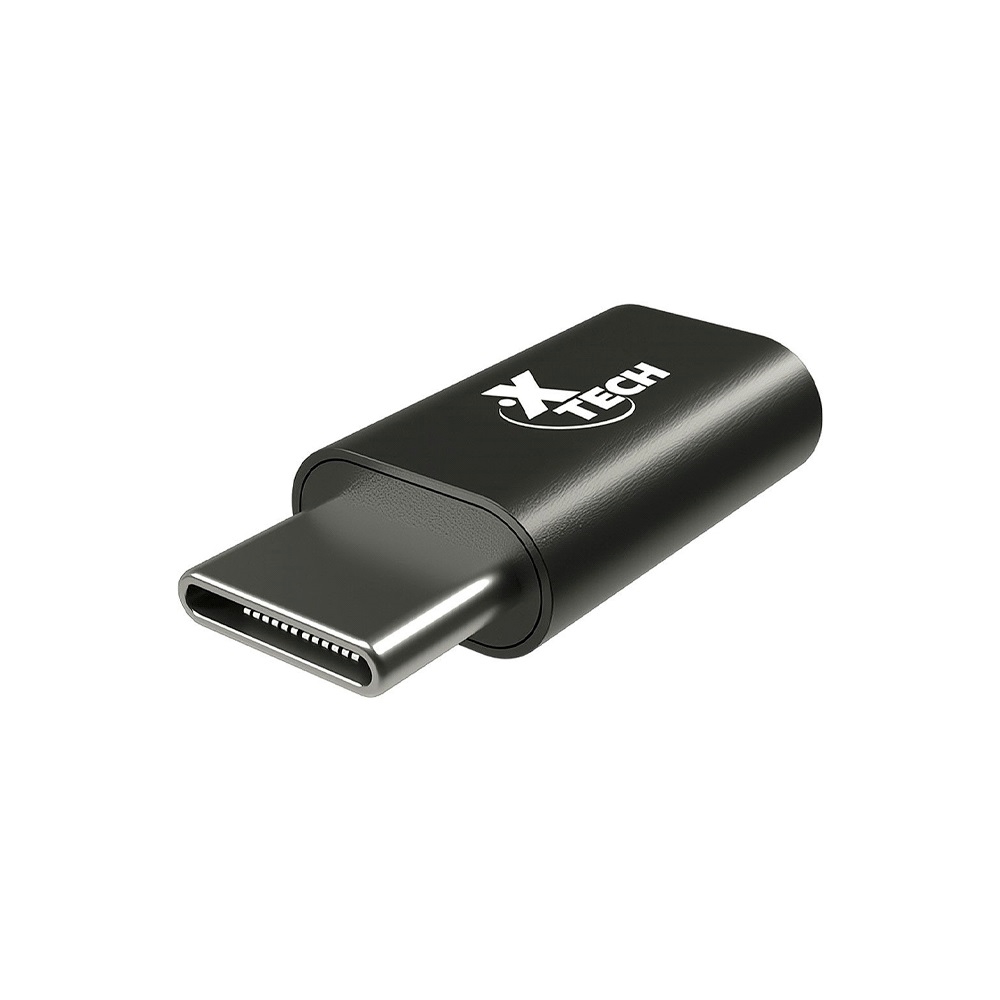 fastrax_104555_693077c0194fb.jpg ADAPTADOR USB-C/M-USB M/H XTECH XTC-526 480MBPS/NEGRO - Imagen 1