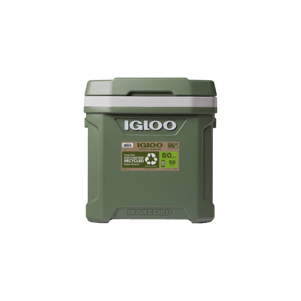 fastrax_104890_6930782a3dea9.jpg CONSERVADORA IGLOO 56 LITROS ECOCOOL C/RUEDAS VERDE 34777 - Imagen 1
