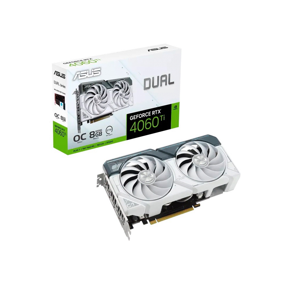 fastrax_106306_69307a3c9630b.jpg PLACA DE VIDEO ASUS RTX 4060TI DUAL OC 8GB WHITE GDDR6 DUAL-RTX4060TI-O8G-WHITE - Imagen 1