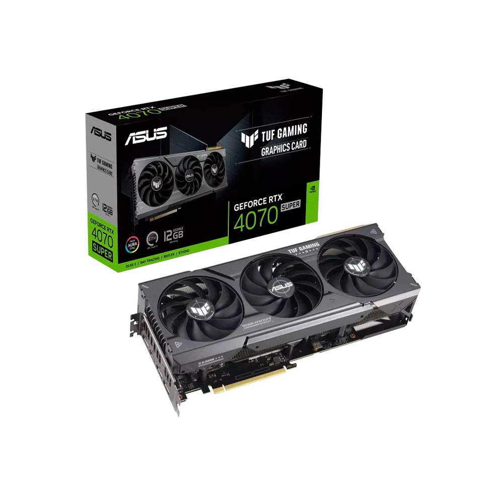fastrax_106344_69307a642d754.jpg PLACA DE VIDEO ASUS RTX4070 SUPER 12GB GAMING GDD6X TUF-RTX4070S-12G-GAMING ARGB - Imagen 1