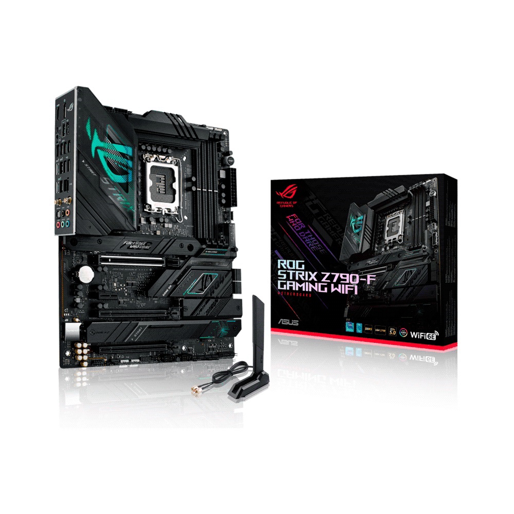 fastrax_106689_69307afe82d16.jpg PLACA MADRE ASUS 1700 ROG STRIX Z790-F GAMING WIFI S/R/HDMI/DP/4M2/DDR5/USB3.2/ATX/AURA - Imagen 1