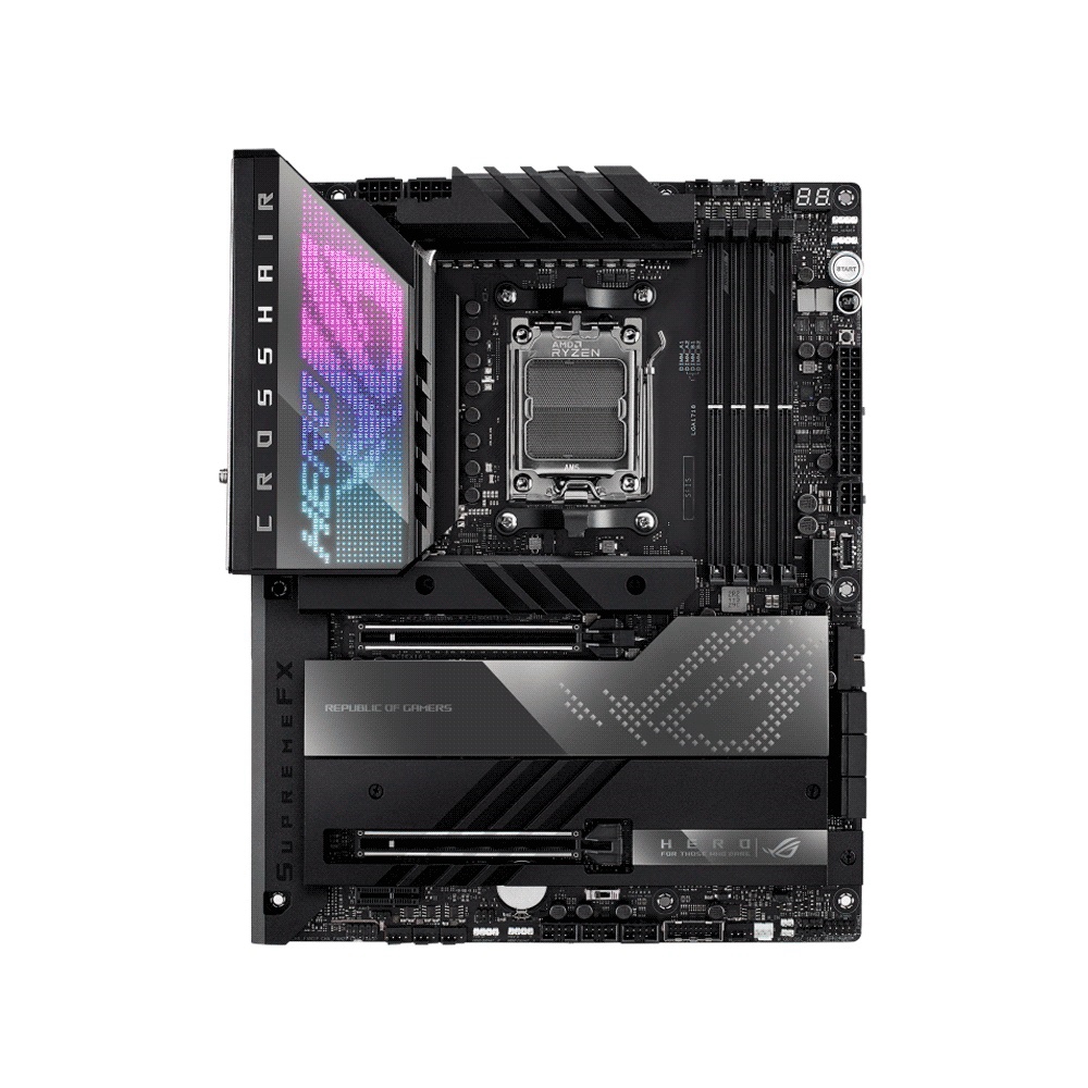 fastrax_106702_69307b103aebc.jpg PLACA MADRE ASUS AM5 X670E HERO DDR5 ROG CROSSHAIR S/R/HDMI/4M2/WIFI/USB/ATX - Imagen 1