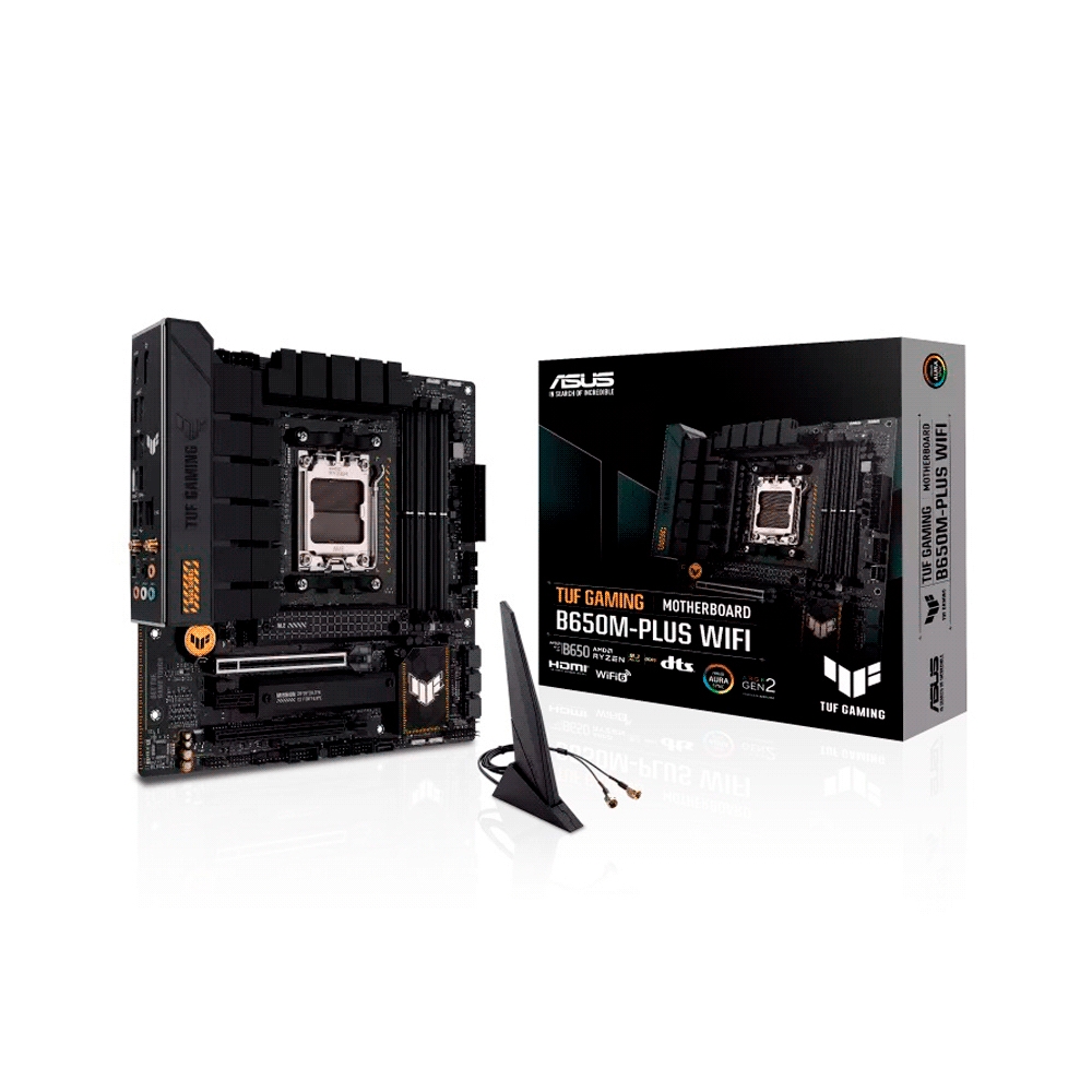 fastrax_110822_693084653391e.jpg PLACA MADRE ASUS AM5 B650M-PLUS WIFI DDR5 TUF GAMING S/R/HDMI/DP/2M2/USB3.2 /MATX - Imagen 1