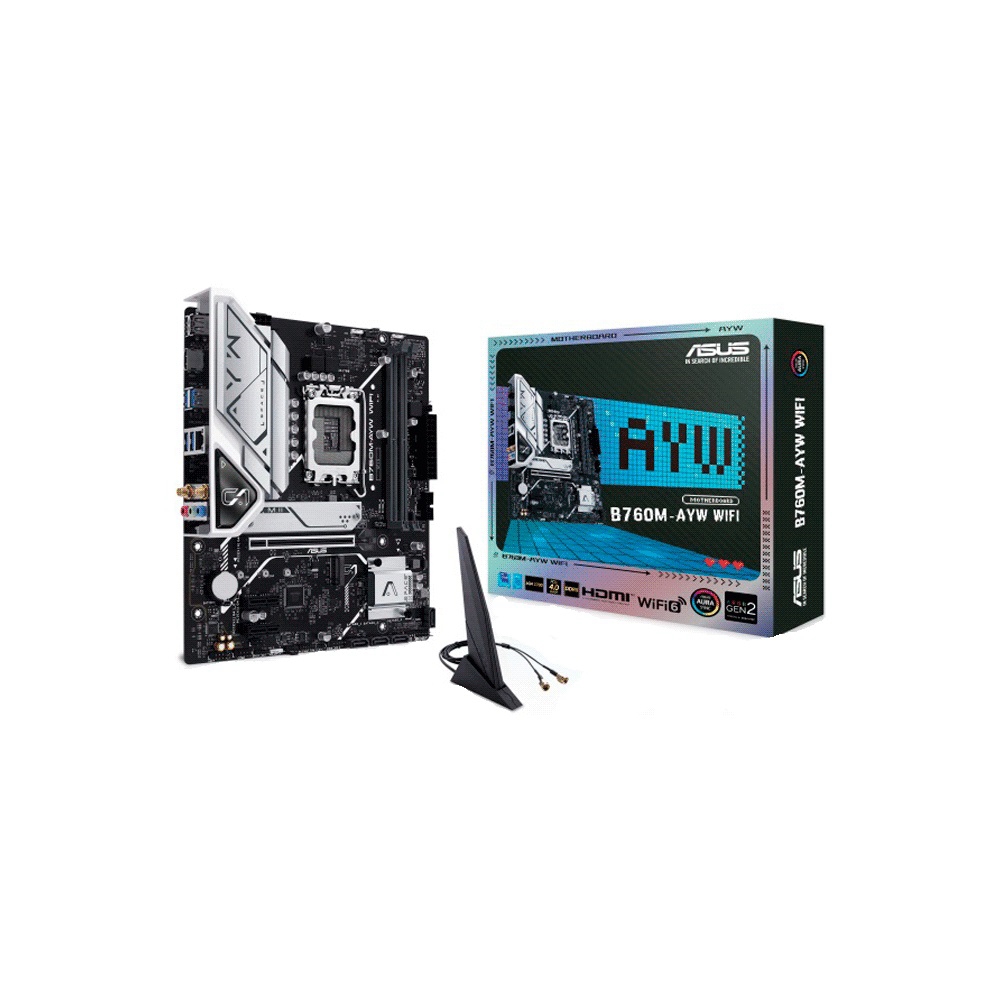 fastrax_112123_6930865e9775e.jpg PLACA MADRE ASUS 1700 B760M-AYW WIFI DDR5 S/R/HDMI/2M2/USB3.2/MATX - Imagen 1