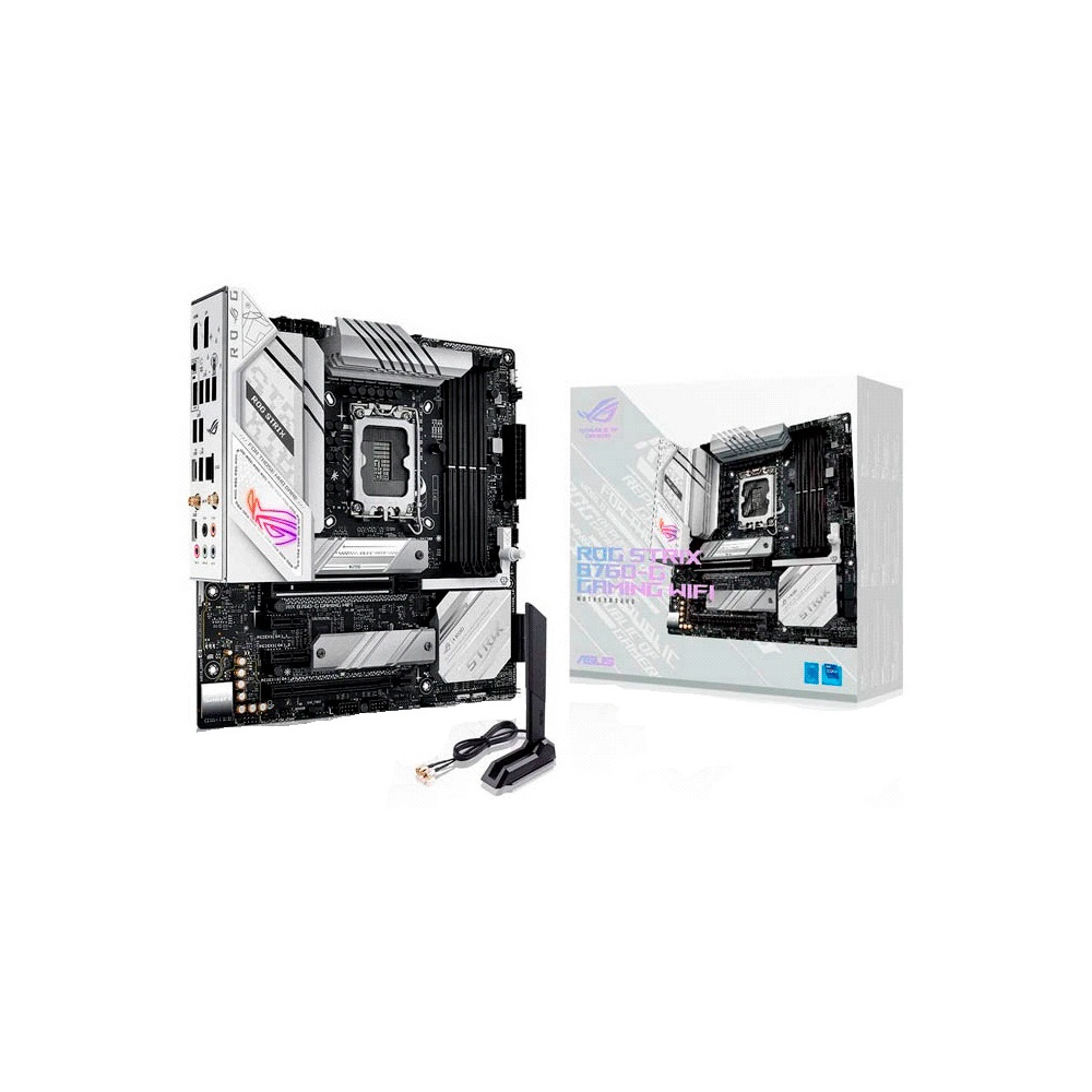 fastrax_112185_6930869615c62.jpg PLACA MADRE ASUS B760-G GAMING WIFI DDR5 ROG STRIX ASUS S/R/HDMI/DP/2M2/USB/MATX - Imagen 1