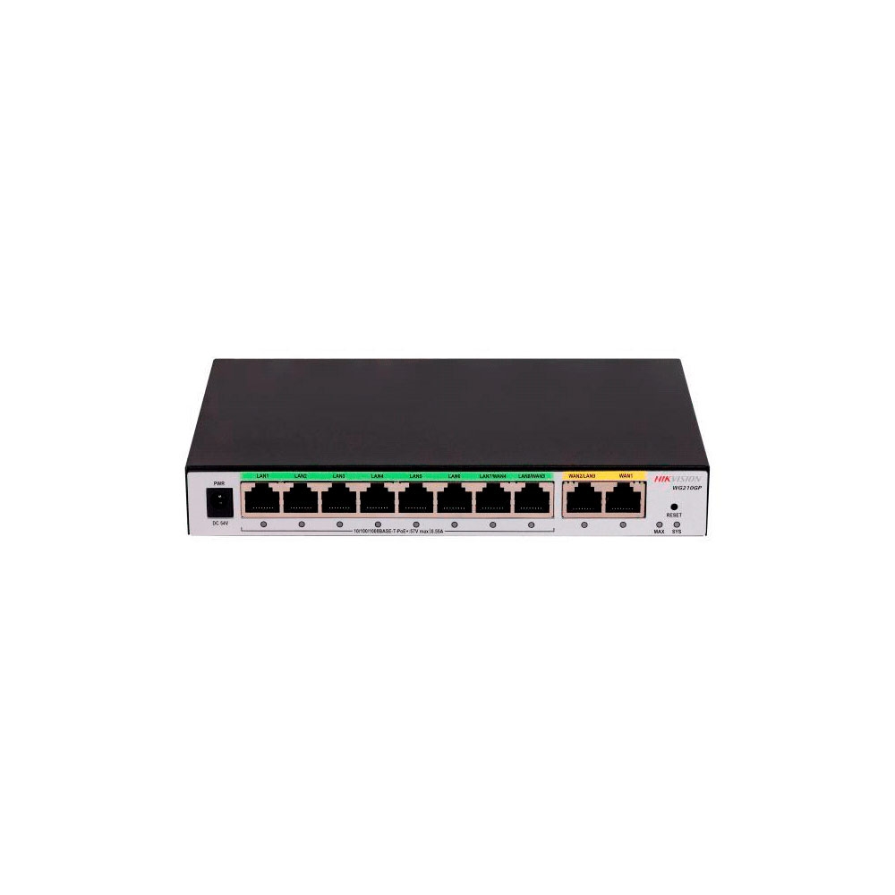 fastrax_114585_693089a1b1345.jpg ROUTER HIKVISION DS-3WG210GP-SI 10P 2WAN GBPS/8LAN POE GBPS/200 USERS - Imagen 1