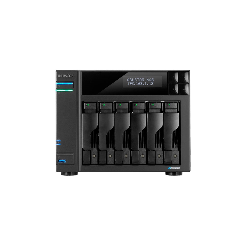 fastrax_114684_693089d15935b.jpg ALMACENAMIENTO NAS ASUSTOR AS6706T QC 2.0/6BAY/8GB/4 M.2/2-GBLAN/HDMI/2USB3.2 - Imagen 1