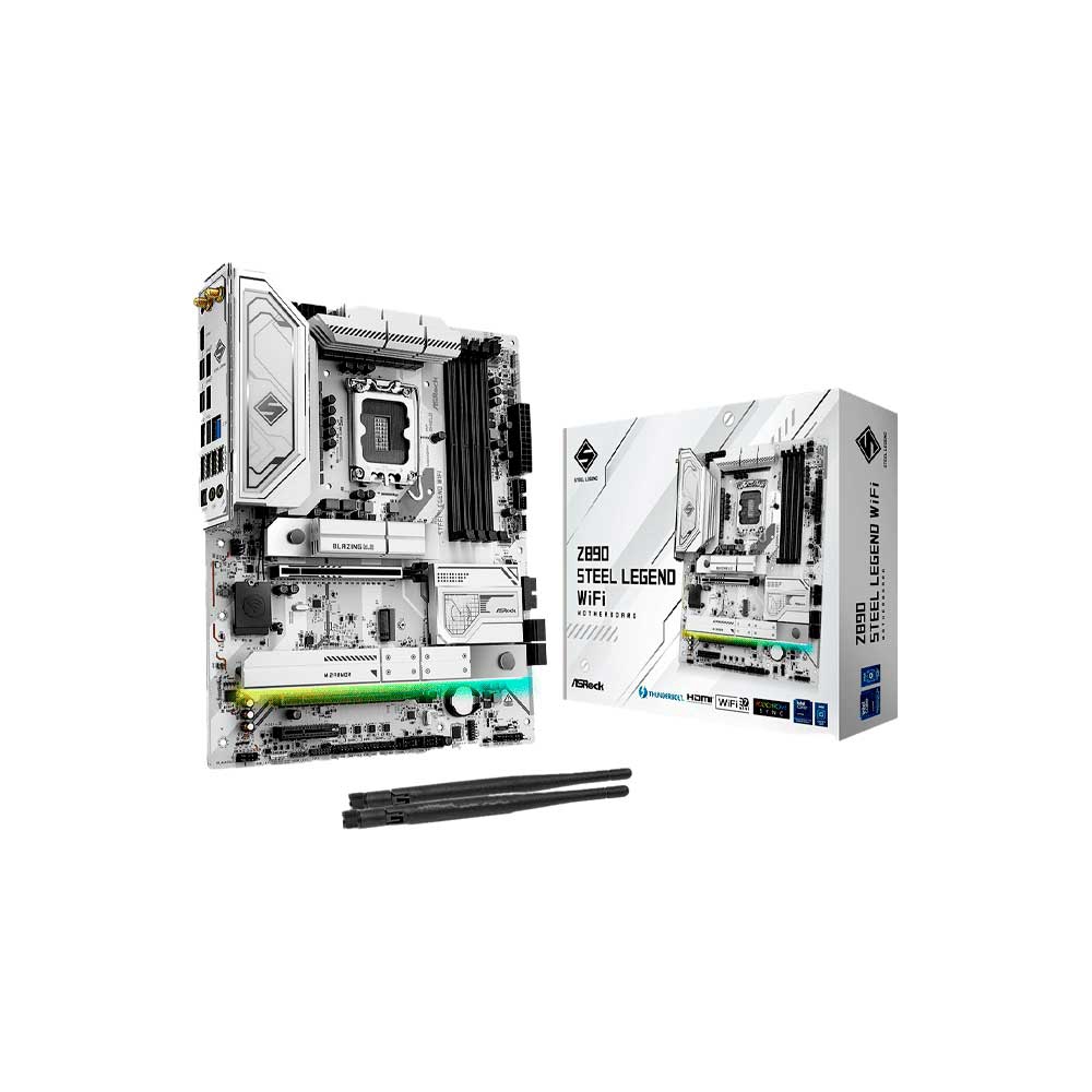fastrax_116626_69308d53df45c.jpg PLACA MADRE ASROCK 1851 Z890 STEEL LEGEND WIFI DDR5 S/R/HDMI/4M2/THUNDERBOLT/ATX - Imagen 1