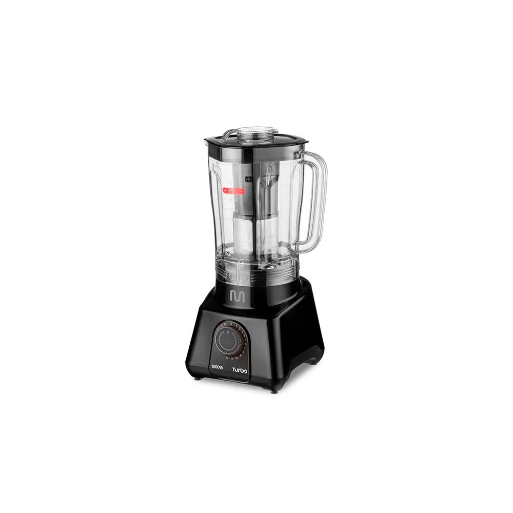fastrax_116794_69308dadd4a48.jpg LICUADORA MULTILASER 2.6L JARRA PLASTICA C/FILTRO 1200W 220V NEGRO LQ1202 - Imagen 1
