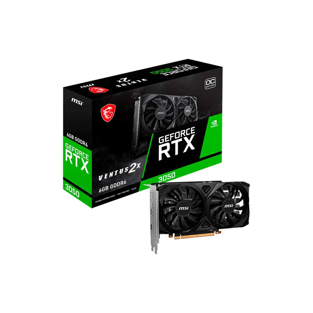 fastrax_118835_6930ab12bdb03.jpg PLACA DE VIDEO MSI RTX 3050 VENTUS 2X 6G OC DD6 912-V812-060 - Imagen 1