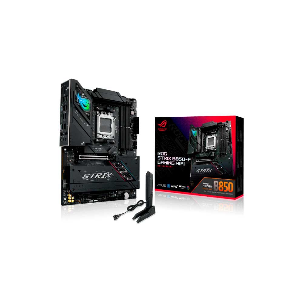 fastrax_119559_693091eea5e6f.jpg PLACA MADRE ASUS AM5 B850-F GAMING WIFI ROG STRIX DDR5 S/R/HDMI/DP/4M2/ATX - Imagen 1