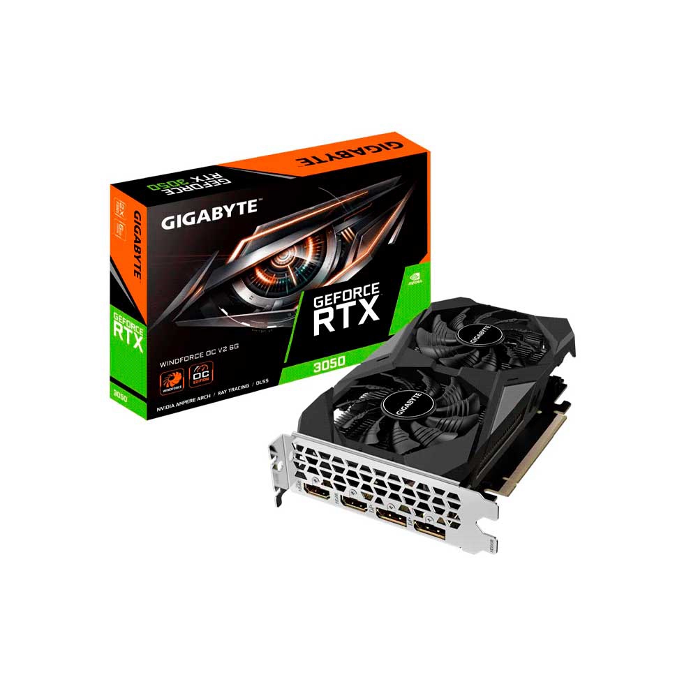 fastrax_123303_693097b5b0a46.jpg PLACA DE VIDEO GIGABYTE RTX3050 WINDFORCE OC 6G DDR6 GV-N3050WF2OCV2-6GD - Imagen 1