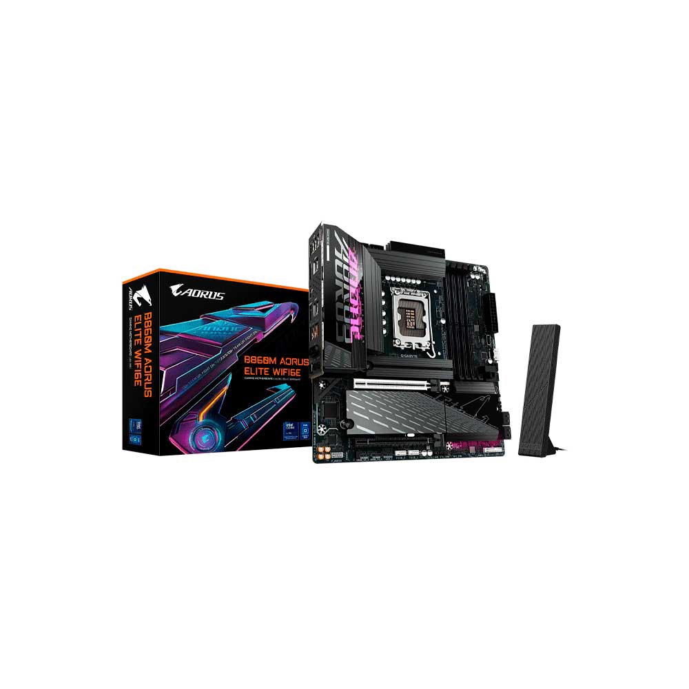 fastrax_123617_6930982319140.jpg PLACA MADRE GIGABYTE 1851 B860M AORUS ELITE WIFI6E DDR5 GIGABYTE S/R/HDMI/DP/3M2/USB/MATX - Imagen 1
