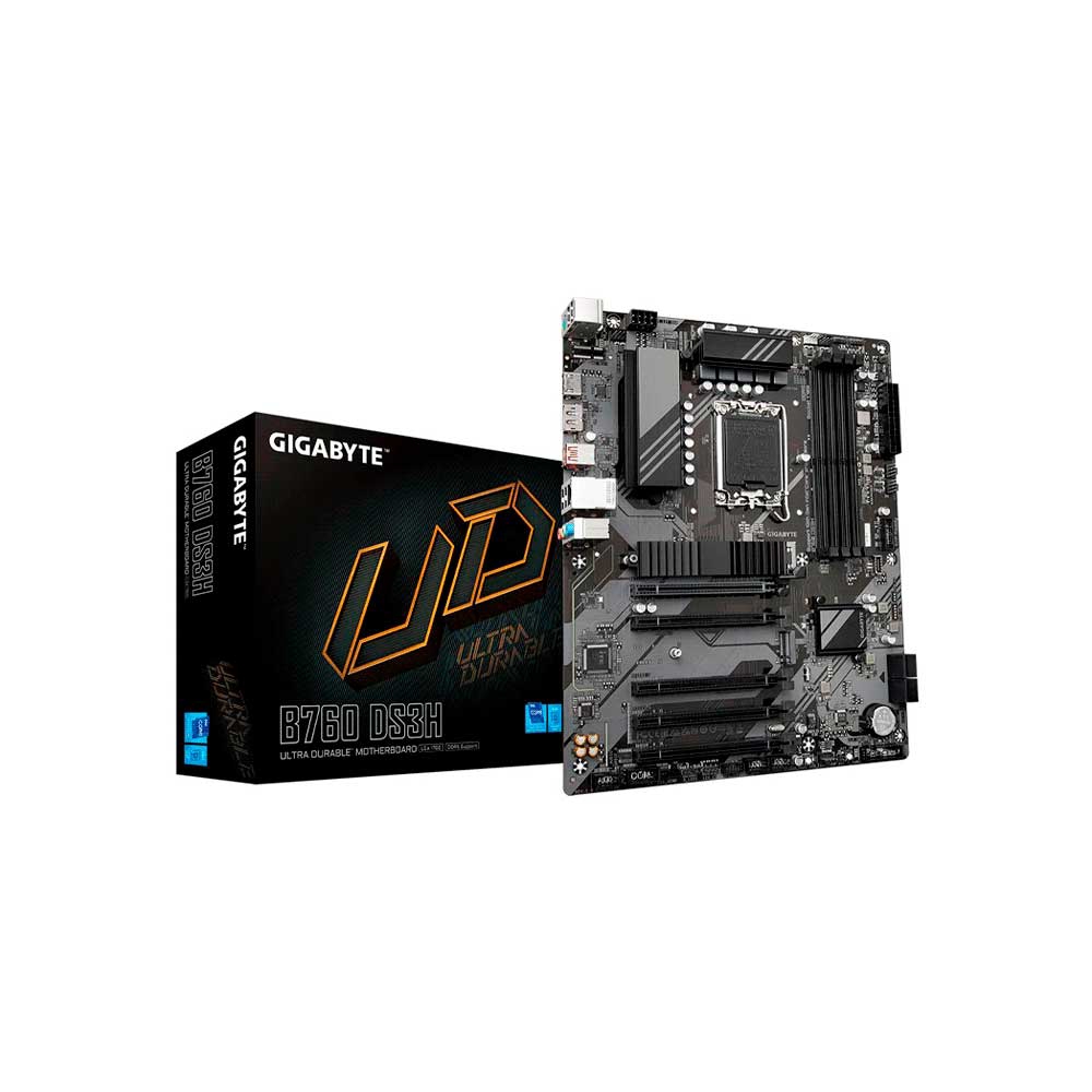 fastrax_124485_693099245d508.jpg PLACA MADRE GIGABYTE 1700 B760 DS3H DDR5 S/R/HDMI/DP/2M2/USB3.2/ATX - Imagen 1