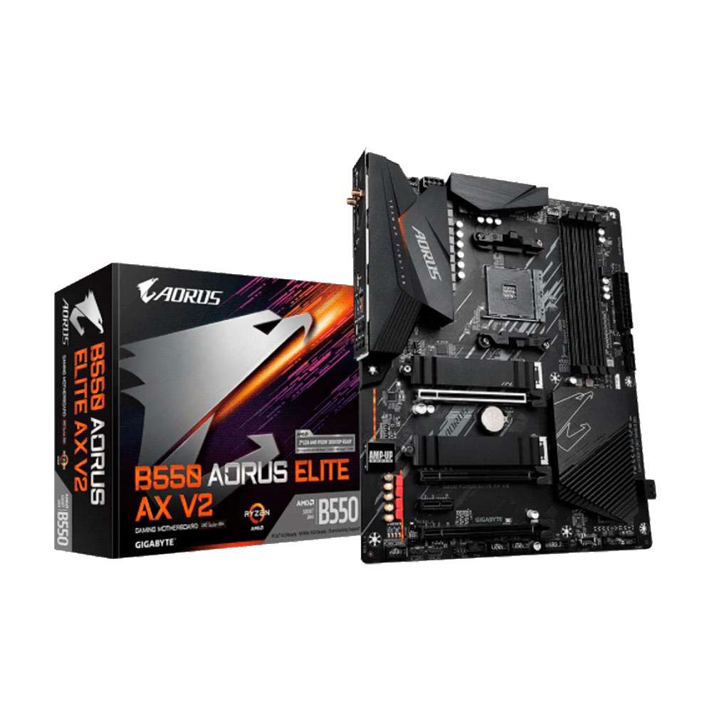 fastrax_68291_6930483dca129.jpg PLACA MADRE GIGABYTE AM4 B550 AORUS ELITE AX V2 S/R/HDMI/DP/2M2/WIFI/DDR4/ATX - Imagen 1
