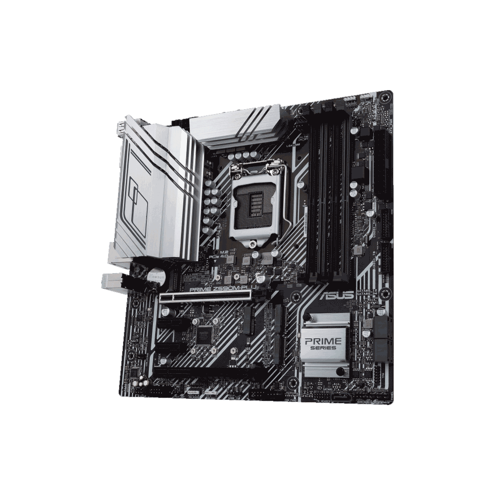 fastrax_71024_69304f4f6f726.jpg PLACA MADRE ASUS 1200 PRIME Z590M-PLUS S/R/HDMI/DVI/DP/3M2/DD4/USB3.2/MATX/AURA - Imagen 1