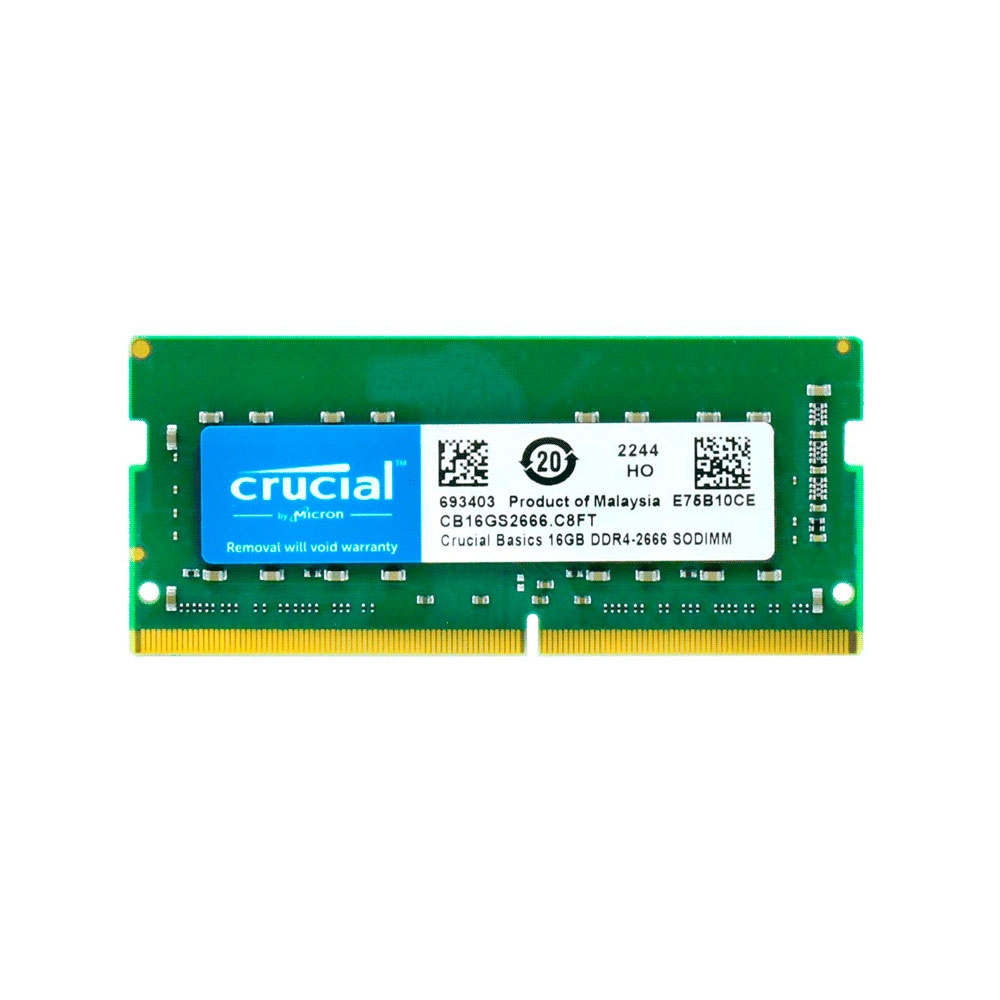 fastrax_71925_6930510cedd4d.jpg MEMORIA RAM P/NB DDR4 16GB 2666 CRUCIAL CB16GS2666 - Imagen 1