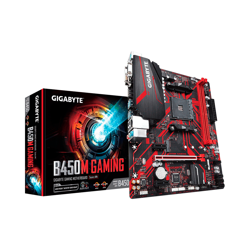 fastrax_72038_6930512dbf8c5.jpg PLACA MADRE GIGABYTE AM4 B450M GAMING 1.1 V/ S/ R/ HDMI/ DVI/ M2/ DD4/ MATX/ RGB - Imagen 1
