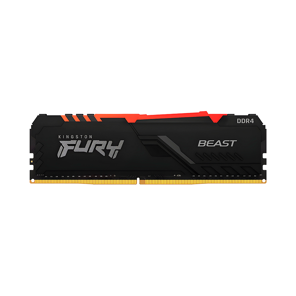 fastrax_74261_6930545e90a80.jpg MEMORIA RAM DDR4 8GB 3000 KINGSTON FURY BEAST BK KF430C15BBA/8 RGB XMP - Imagen 1