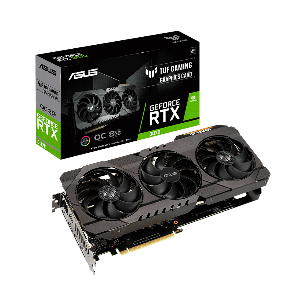 fastrax_75138_6930557276182.jpg PLACA DE VIDEO ASUS RTX3070 V2 OC 8GB DDR6 TUF-RTX3070-O8G-V2-GAMING LHR - Imagen 1