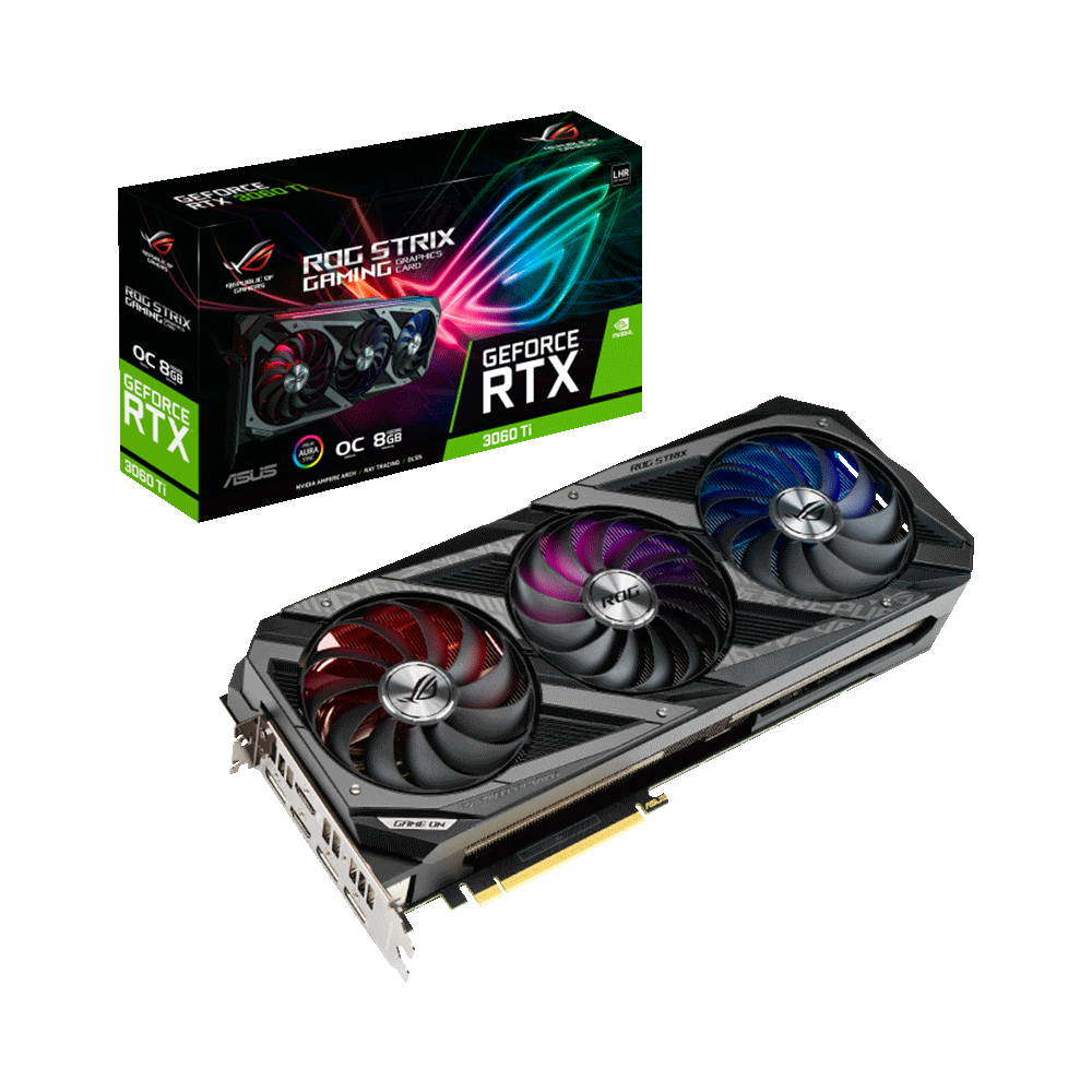 fastrax_75947_693056eb4f703.jpg PLACA DE VIDEO ASUS RTX3060TI LHR OC 8G DDR6 ROG-STRIX-RTX3060TI-O8G-V2-GAMING - Imagen 1