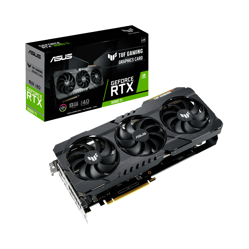 fastrax_75954_693056f34d13e.jpg PLACA DE VIDEO ASUS RTX3060TI LHR OC 8G DDR6 TUF-RTX3060TI-O8G-V2-GAMING AURA - Imagen 1
