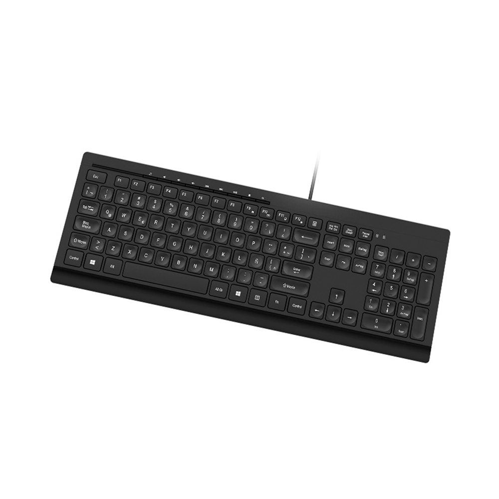 fastrax_76302_6930575962e9e.jpg TECLADO KLIP KKM-252S COMPASS MULTIMEDIA ESP/NEGRO - Imagen 1