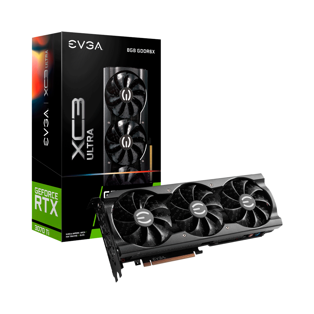 fastrax_76920_693058be41d0e.jpg PLACA DE VIDEO EVGA RTX3070TI XC3 ULTRA GAMING 8GB DDR6X 08G-P5-3785-KL - Imagen 1