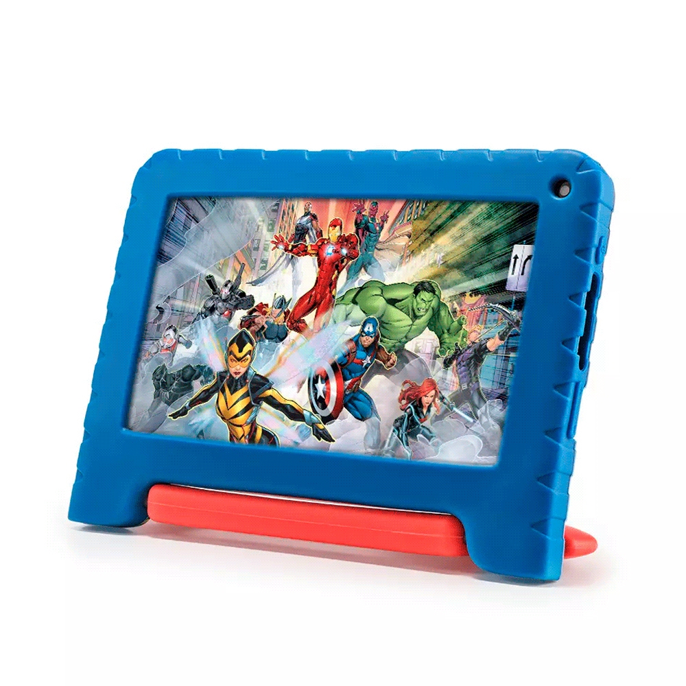 fastrax_82372_69305e907b0ed.jpg TABLET KID ANDROID MULTILASER NB602 QC/32GB/2G/7"/WIFI/AZUL AVENGERS - Imagen 1