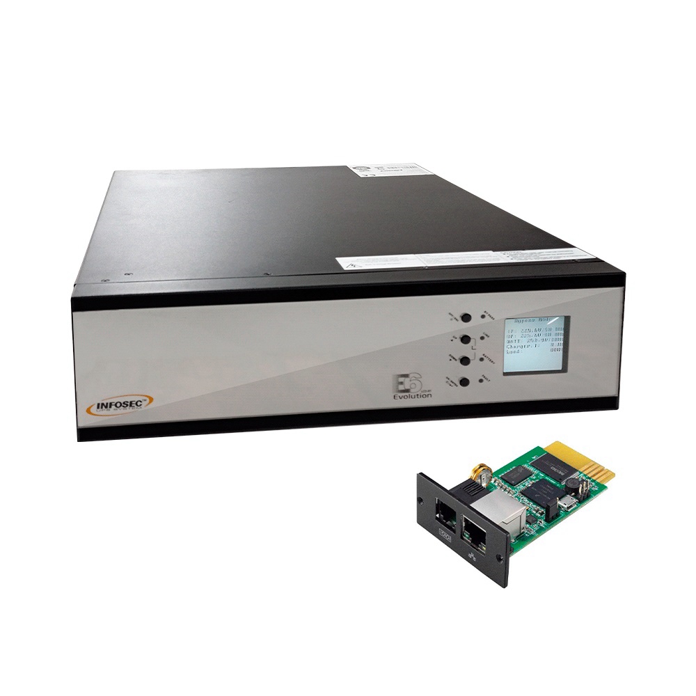 fastrax_84413_69305f8c04de2.jpg UPS 220V 6000VA 5400W INFOSEC E6 LCD RT ONLINE DOBLE CONVERSION + PLACA SNMP - Imagen 1