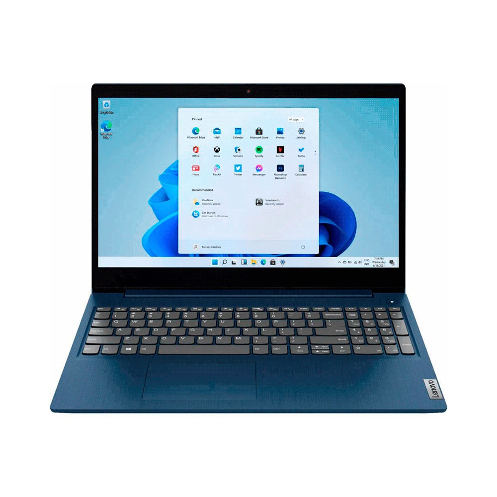 fastrax_87056_6930629bd5450.jpg NOTEBOOK LENOVO 81X800ELUS CORE I3 3.0/4GB/ 128SSD/ W11H/15.6" FHD AZUL - Imagen 1