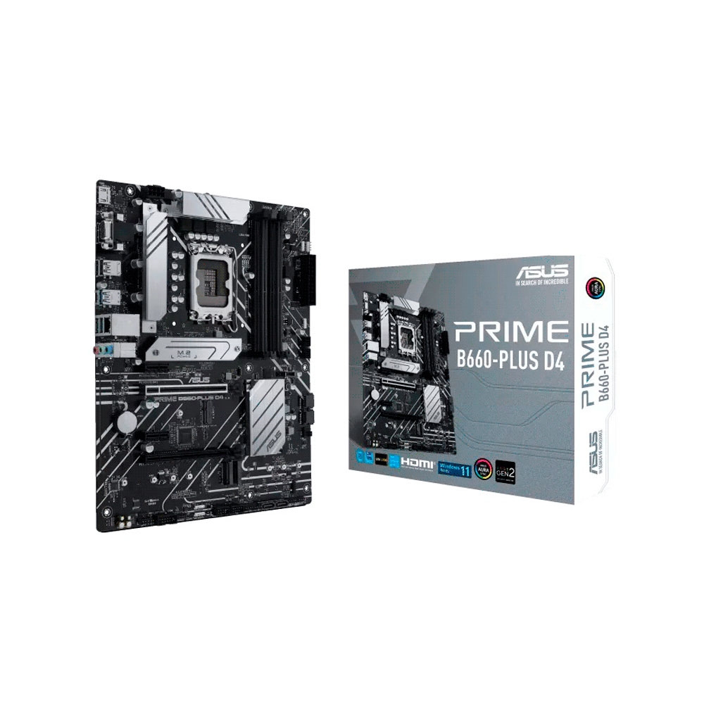 fastrax_87605_6930633e2553d.jpg PLACA MADRE ASUS 1700 PRIME B660-PLUS D4 V/S/R/HDMI/DP/DDR4/3M2/USB3.2/ATX/AURA - Imagen 1