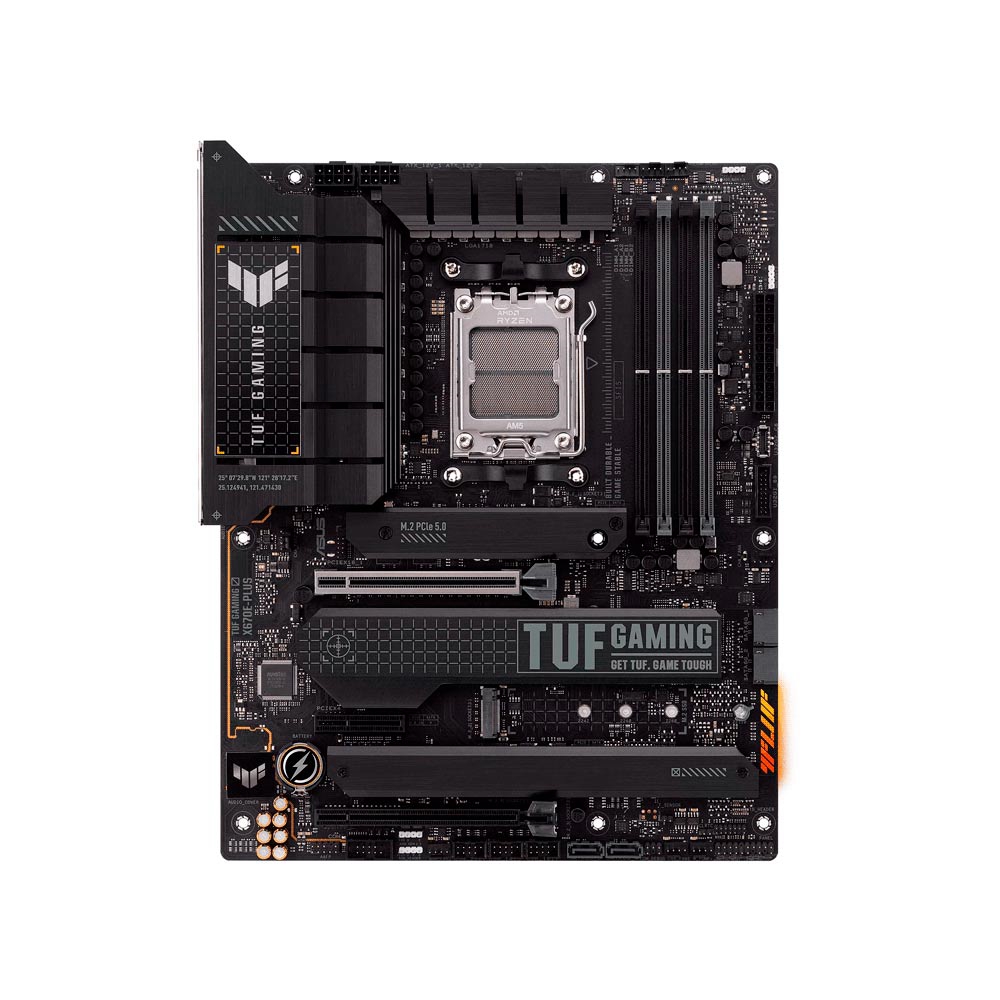 fastrax_87629_6930634feddab.jpg PLACA MADRE ASUS AM5 TUF GAMING X670E-PLUS S/R/HDMI/DP/4M2/DDR5/USB3.2/ATX - Imagen 1