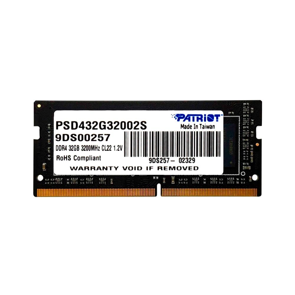 fastrax_87766_693063635141d.jpg MEMORIA RAM P/NB DDR4 32G 3200 PATRIOT SIGNATURE LINE PSD432G32002S SL - Imagen 1