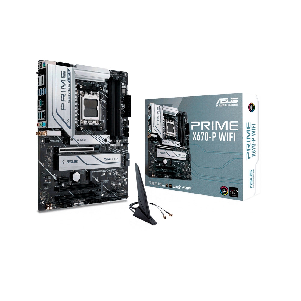 fastrax_88732_6930642125b7f.jpg PLACA MADRE ASUS AM5 PRIME X670-P WIFI S/R/HDMI/DP/3M2/USB3.2/ATX/AURA - Imagen 1