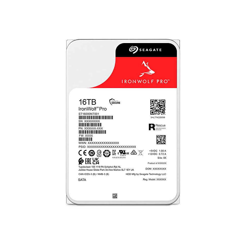 fastrax_93460_693069e5e257c.jpg DISCO DURO SATA3 16TB SEAGATE 7200 256MB IRONWOLF PRO NAS ST16000NT001 (GARANTIA BR) - Imagen 1