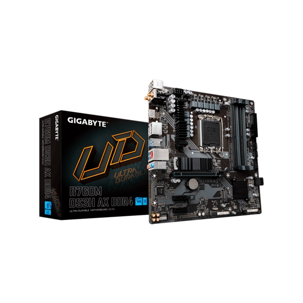 fastrax_94474_69306b8dedb2a.jpg PLACA MADRE GIGABYTE 1700 B760M DS3H DDR4 V/S/R/HDMI/2DP/2M2/USB3.2/MATX - Imagen 1