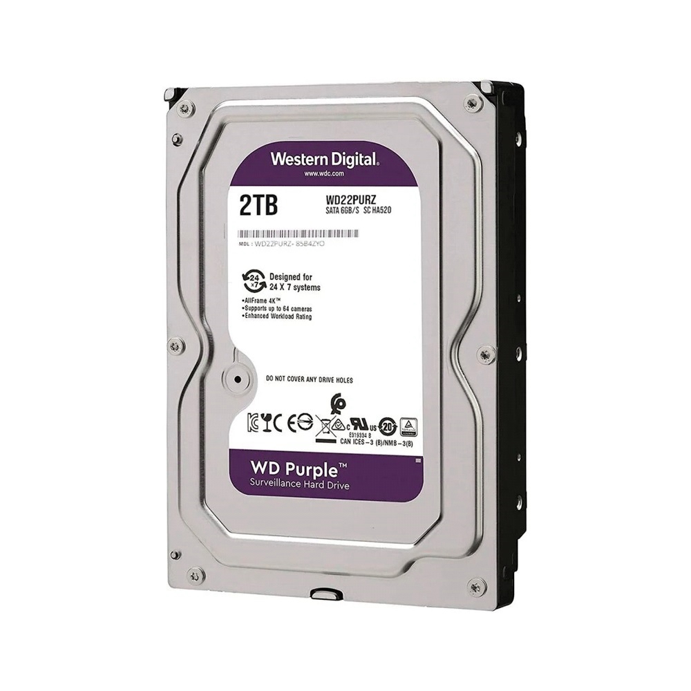 fastrax_94986_69306bf1cc949.jpg DISCO DURO SATA3 2TB WESTERN DIGITAL PURPLE 5400 256MB WD22PURZ SURVEILLANCE - Imagen 1