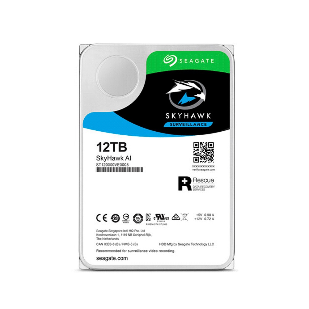 fastrax_95716_69306d291b7bb.jpg DISCO DURO SATA3 12TB SEAGATE SKYHAWK AI 7200 256MB ST12000VE001 SURVEILLANCE (GARANTIA BR - Imagen 1