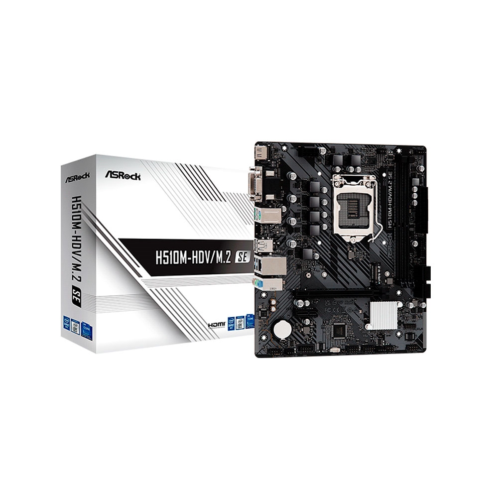 fastrax_96416_69306e1d97402.jpg PLACA MADRE ASROCK 1200 H510M-HDV/M.2 SE V/S/R/HDMI/DVI/DDR4/USB3.2/MATX - Imagen 1