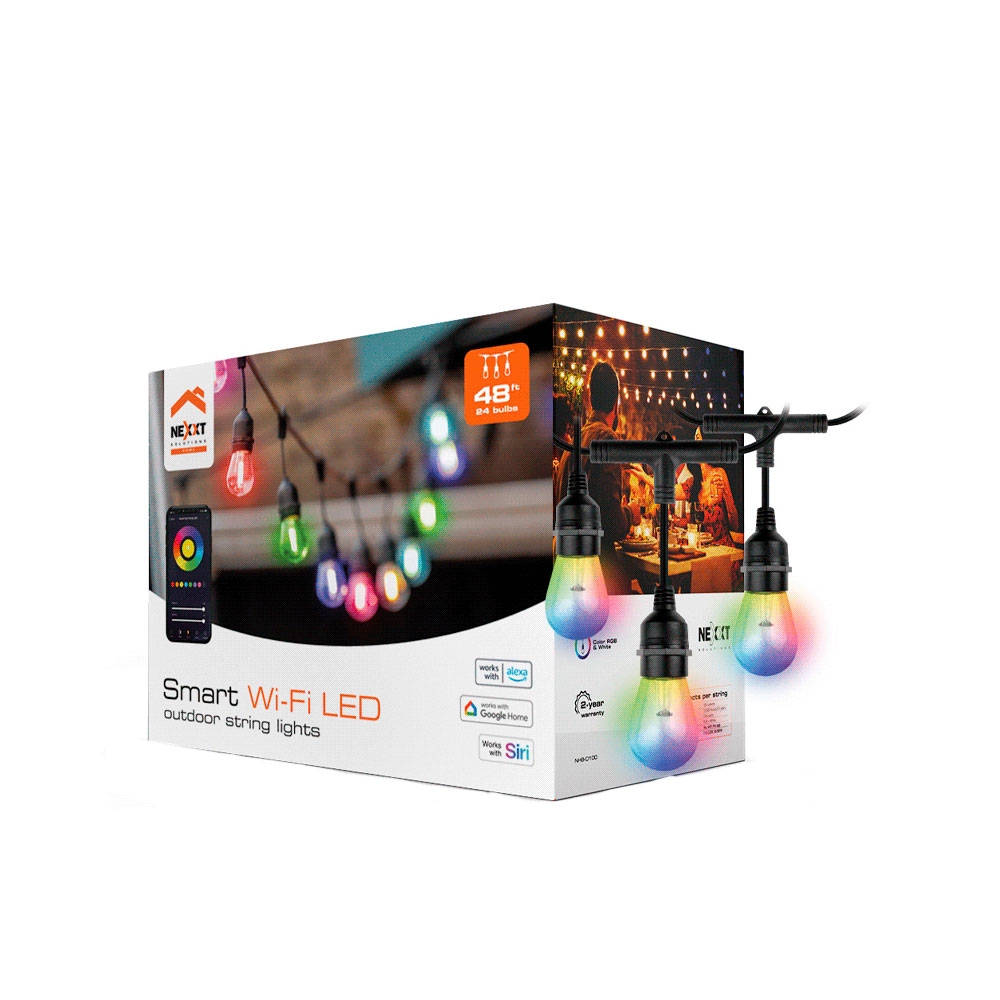 fastrax_97413_69306f192e2dd.jpg GUIRNALDA DE LUCES IOT NEXXT 24 FOCOS RGB/BLANCO 14.6M SMART WIFI NHB-O100 - Imagen 1